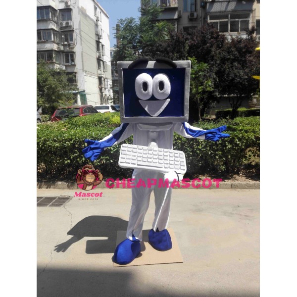 Friendly Lightweight Laptop Mascot Costume