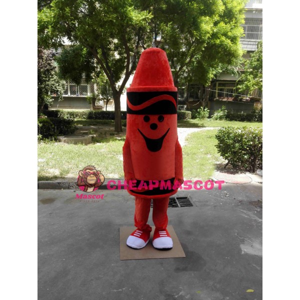 Red Crayon Mascot Costume