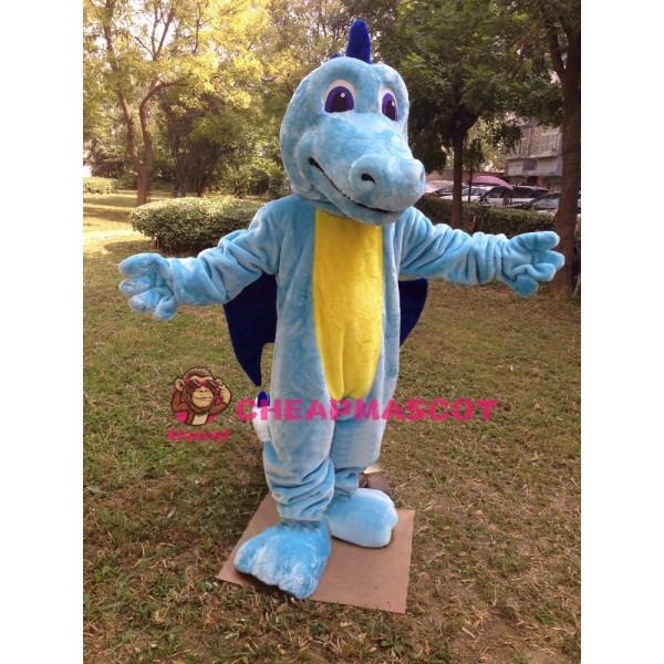 Light Blue Dragon Mascot Costume