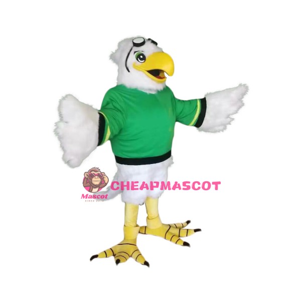 Realistic White Eagle Mascot Costume