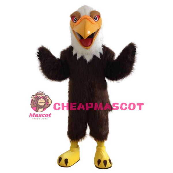 Brown Plush Eagle Mascot Costume
