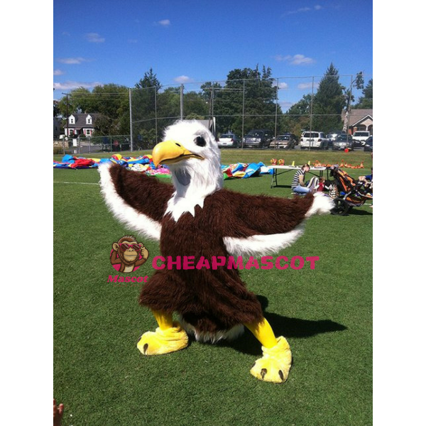 Friendly Realistic Eagle Mascot Costume