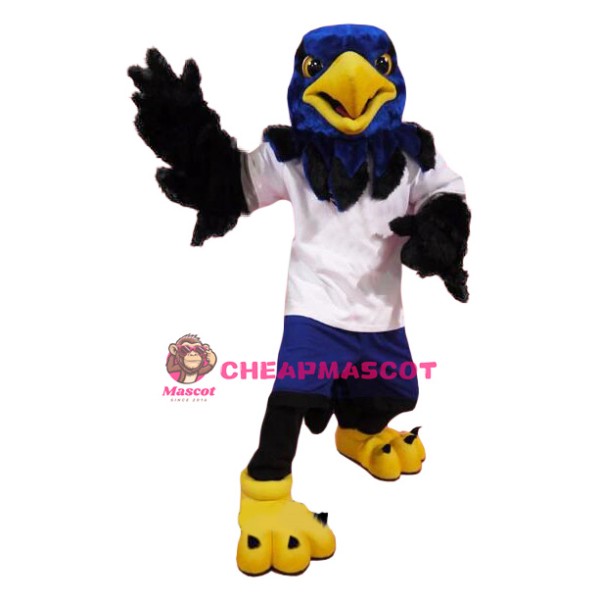 Blue Hawk Eagle Mascot Costume