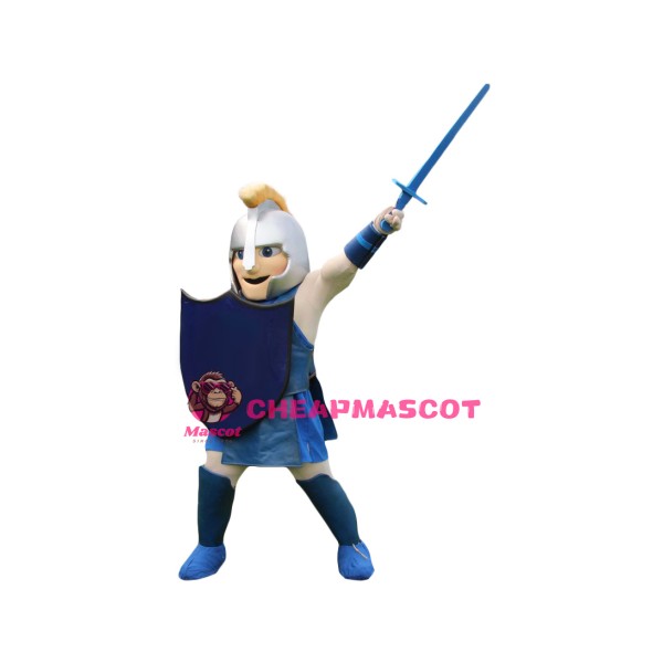 Friendly Spartan Warrior Mascot Costume