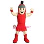 Red Spartan Warrior Mascot Costume