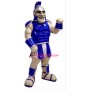 Blue Spartan Warrior Mascot Costume