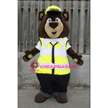 Traffic Police Bear Mascot Costume