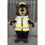 Traffic Police Bear Mascot Costume