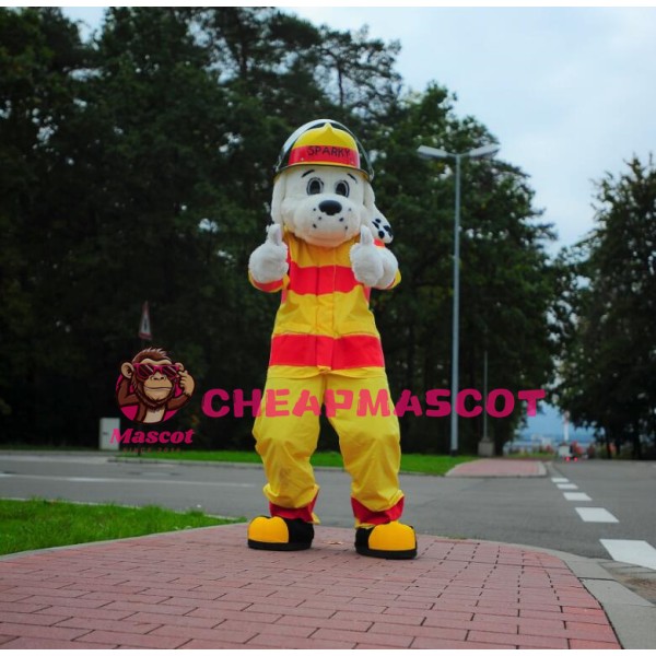 Superb Fire Dog Mascot Costume