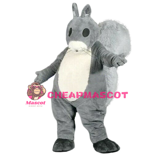 Lovely Realistic Grey Squirrel Mascot Costume
