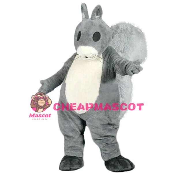 Lovely Realistic Grey Squirrel Mascot Costume