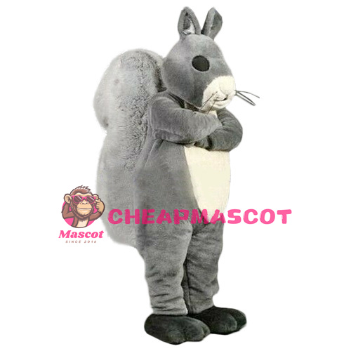 Lovely Realistic Grey Squirrel Mascot Costume