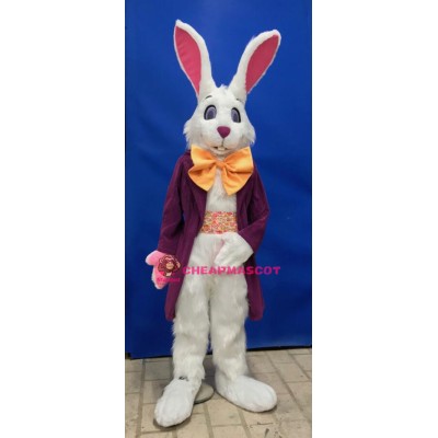 Superb Lightweight White Easter Bunny Mascot Costume