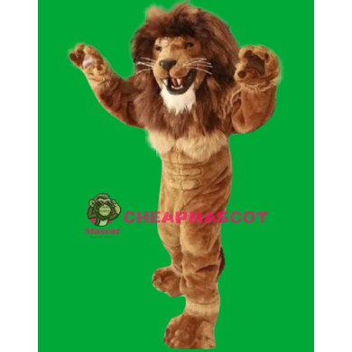 Power Muscular Realistic Lion Mascot Costume