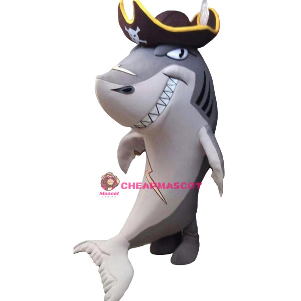 Superb Pirate Shark Mascot Costume