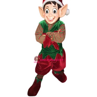 Superb Christmas Elf Mascot Costume