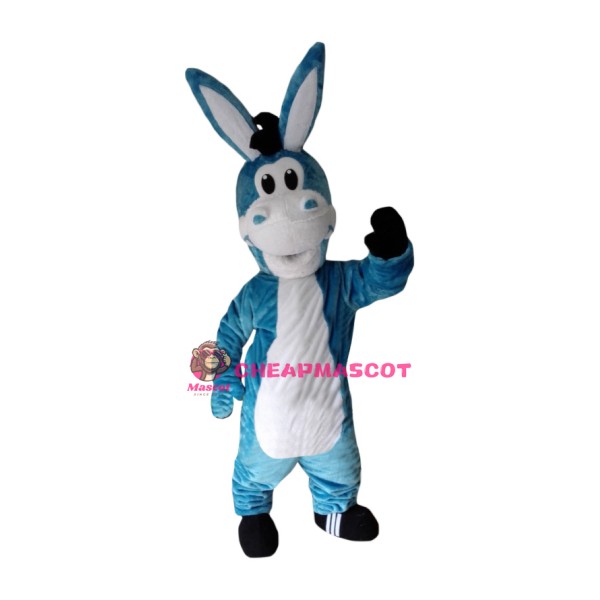 Blue Donkey Mascot Costume
