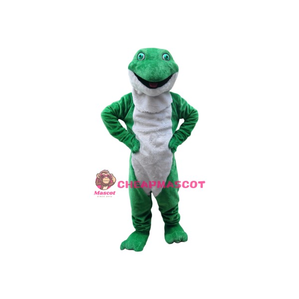 Friendly Lightweight Green Frog Mascot Costume