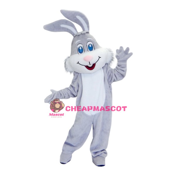 Superb Grey Bunny Mascot Costume