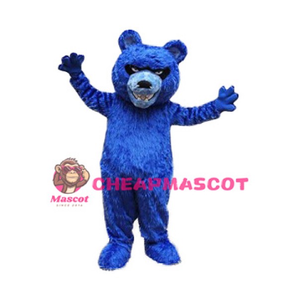 Blue Fierce Bear Mascot Costume