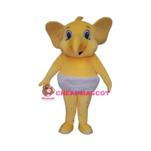 Affordable Little Elephant with Diaper Mascot Costume
