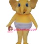 Affordable Little Elephant with Diaper Mascot Costume