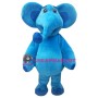 Superb Blue Elephant Mascot Costume