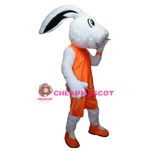 Sport White Bunny Mascot Costume