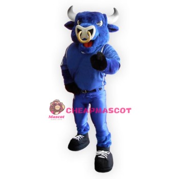 Superb Blue Bull Mascot Costume