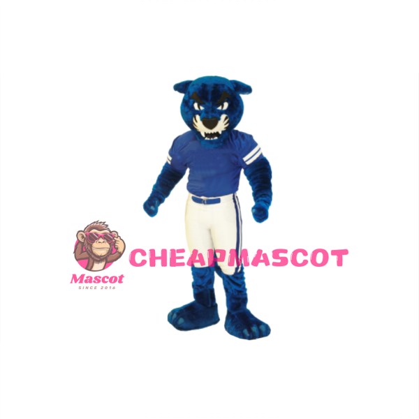 Superb Blue Panther Mascot Costume