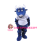Cute Blue Bull Mascot Costume