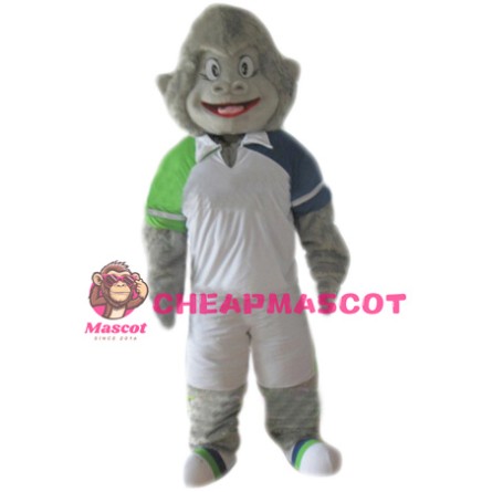 Sport Grey Gorilla Mascot Costume