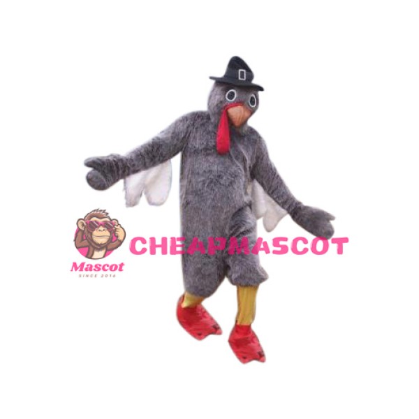 Grey Lightweight Turkey Mascot Costume