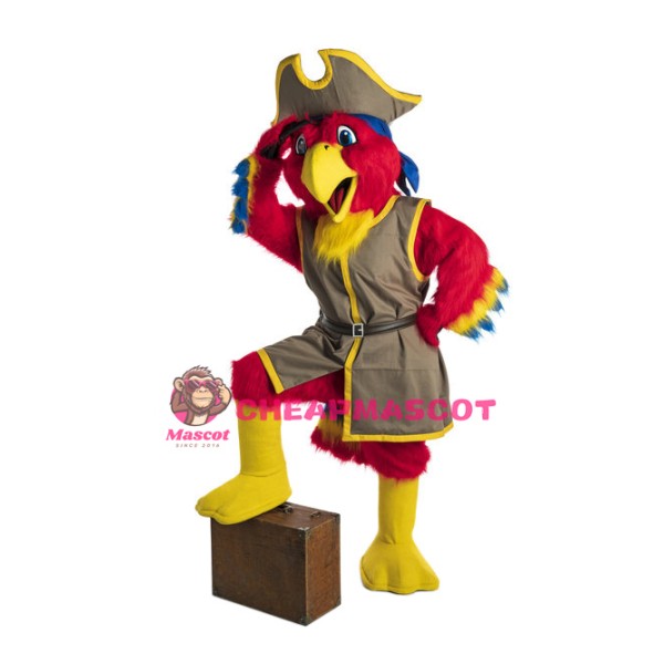 Superb Pirate Parrot Mascot Costume
