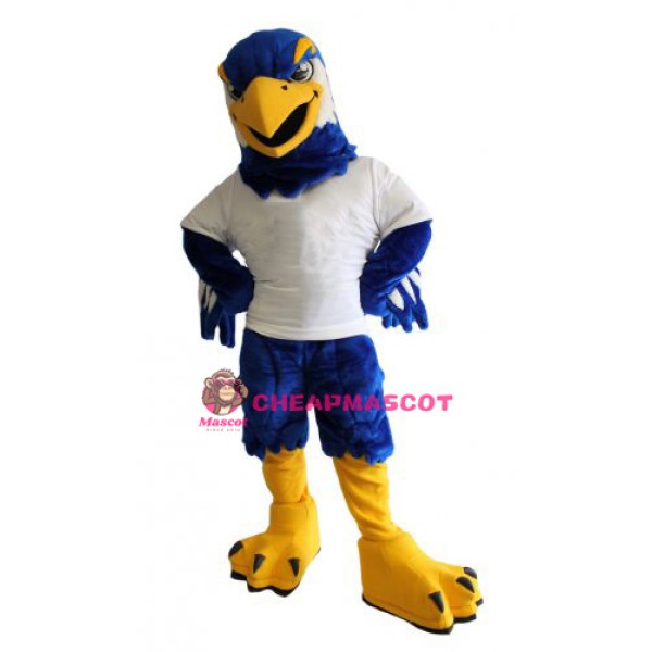 Fierce Blue & White Eagle Mascot Costume