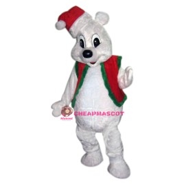 Lovely Christmas Polar Bear Mascot Costume