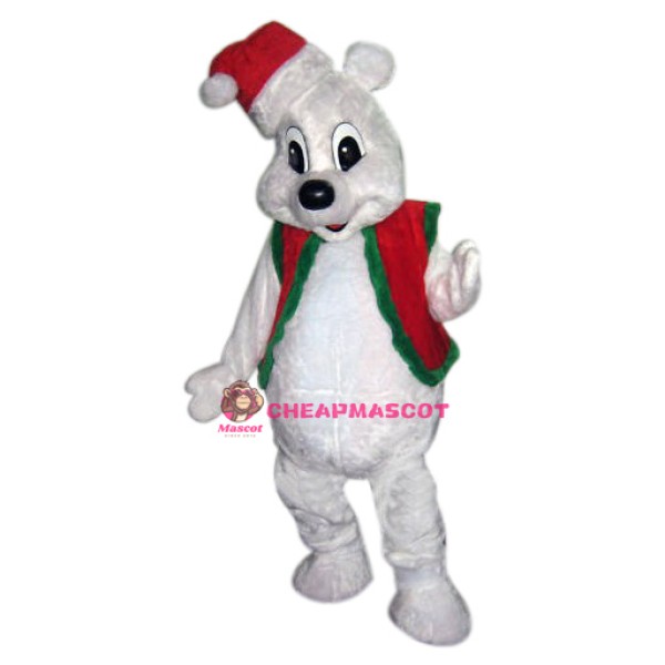 Lovely Christmas Polar Bear Mascot Costume