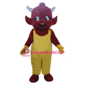 Red Devil Boy Mascot Costume