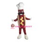 Chef Hot Dog Mascot Costume