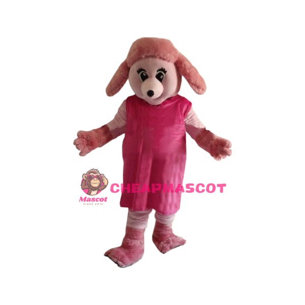 Pink Pregnant Dog Mascot Costume