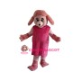 Pink Pregnant Dog Mascot Costume