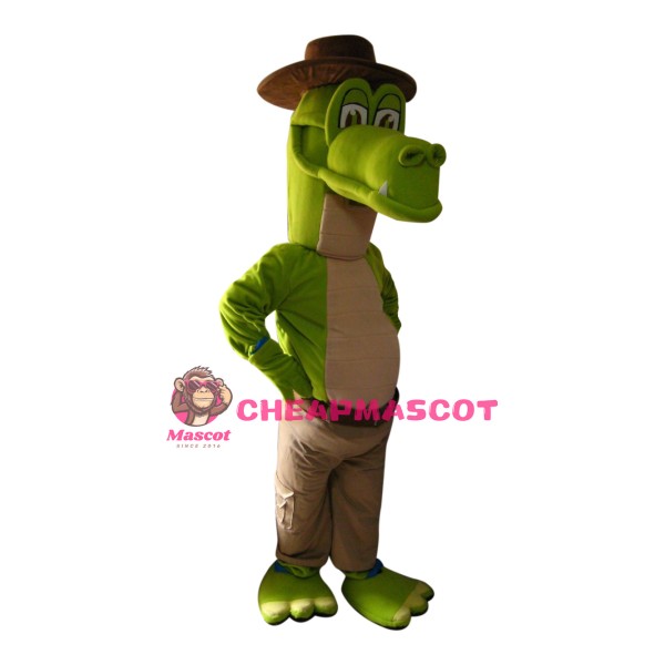Superb Green Alligator Mascot Costume