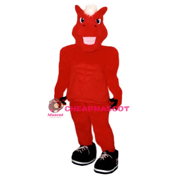 Red Horse Mascot Costume