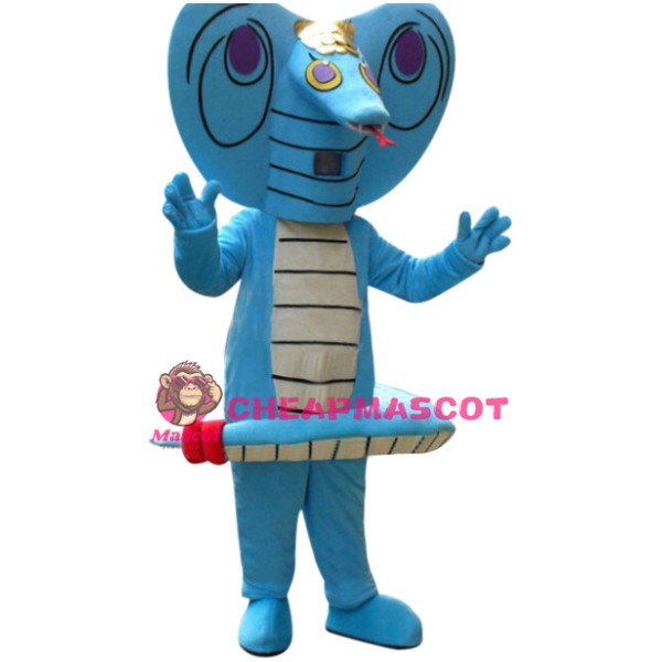 Affordable Blue Snake Mascot Costume
