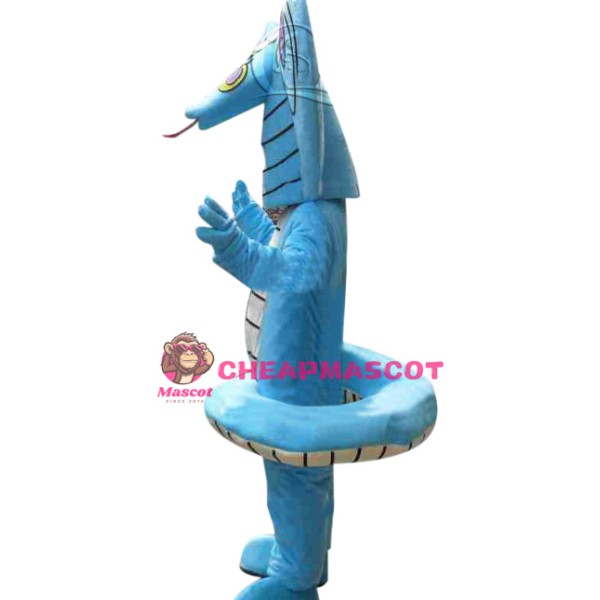 Affordable Blue Snake Mascot Costume