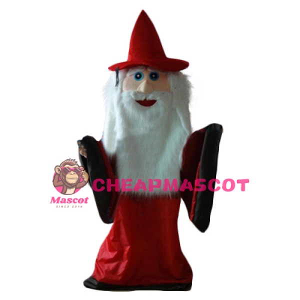 Red Coat Wizard Mascot Costume