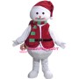 Red Snowman Mascot Costume