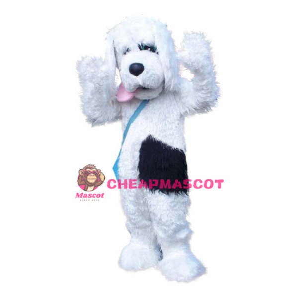 Superb Plush White Dog Mascot Costume