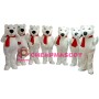 Superb Christmas Polar Bear Mascot Costume