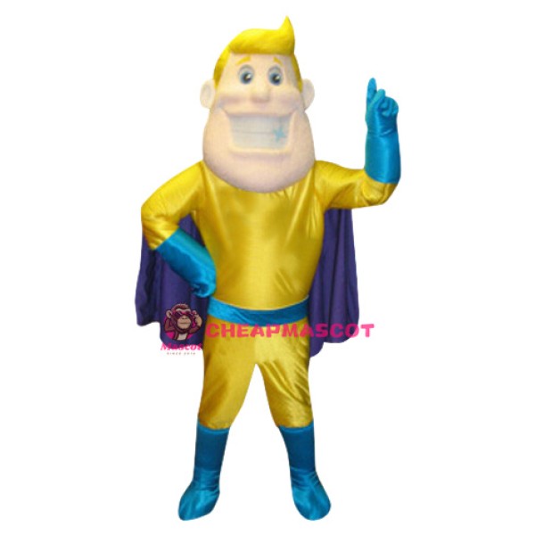 Super Man Hero Mascot Costume